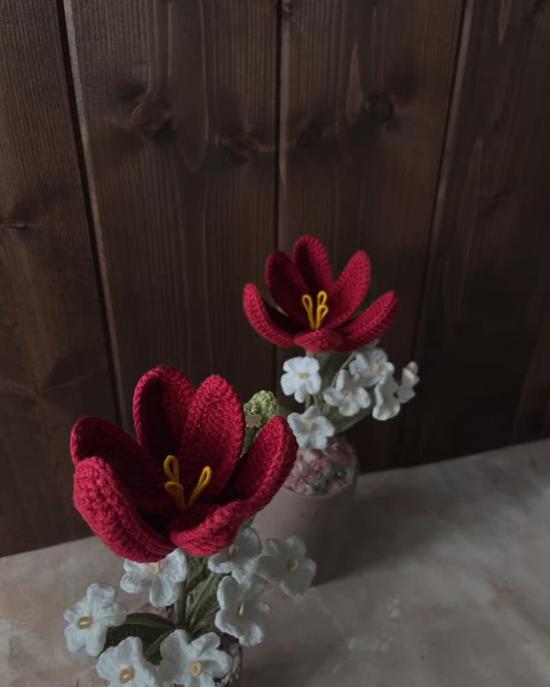 鬱金香與勿忘我盆花 Tulip & Forget me not