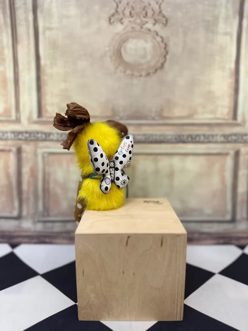 Yellow mini cyclop - doll with wings _ READY TO SHIP!