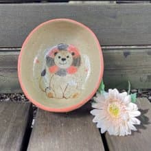 A Lu 快樂獅子陶碗盤| 原創手作手繪 | 美國進口陶土 僅此一件