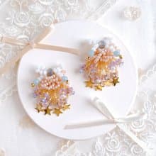 fluffy bouquet 耳飾り