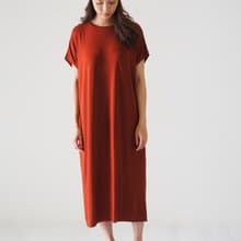 ByTheSea Sleeve-in Caftan with Back Slit - Chocolate