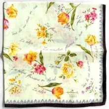Hallmark Vintage Handkerchief Floral Spring Gift 19 x 19 inches