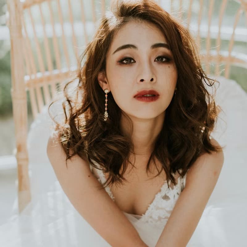 橘色瑪瑙 海女系列 貝殼耳環