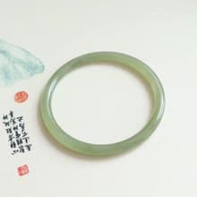 天然和田玉晴水手鐲 冰底晴水料 顏色美玉質溫潤細膩水頭玉62圈口
