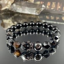 王者再臨 | 金運石 黑瑪瑙 黑曜石 | 財富天下 | 男士水晶手鍊