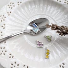 迷你下午茶 -咬一口鬆餅-琺瑯925純銀粉彩項鍊
