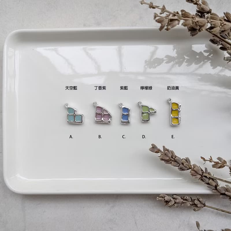 迷你下午茶 -咬一口鬆餅-琺瑯925純銀粉彩項鍊