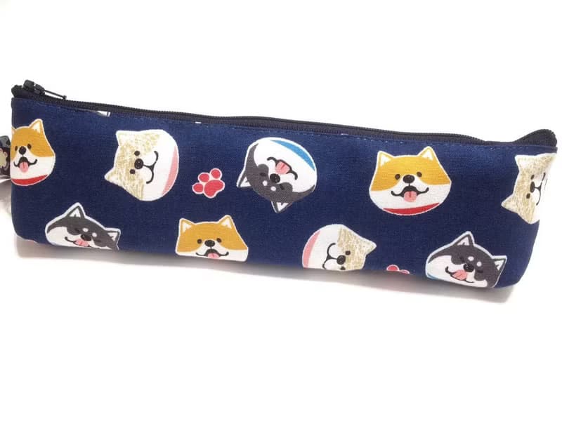 大食怪環保收納袋-大頭柴犬(藍色)