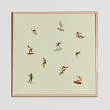 Elisabeth Dunker -瑞典藝術家設計海報 SURFERS POSTER(40X40cm