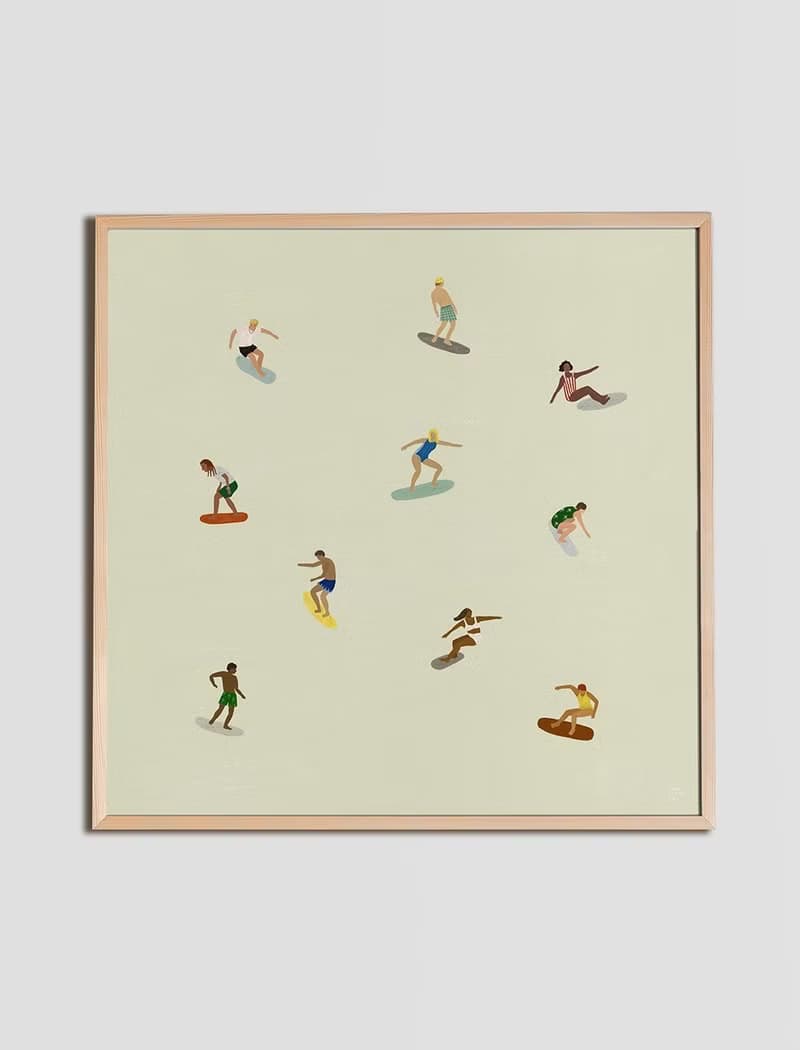 Elisabeth Dunker -瑞典藝術家設計海報 SURFERS POSTER(40X40cm