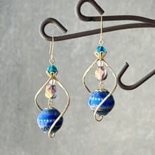 秘密魔法珠耳環 / 耳夾 紙珠 紙藝飾品 醫療級不鏽鋼 日本手工製