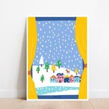 Art print/ Snow day / Illustration poster A4, A3,A2