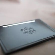 Tsubame - 義大利植鞣革極簡黑名片夾 父親節禮物 情人節禮物