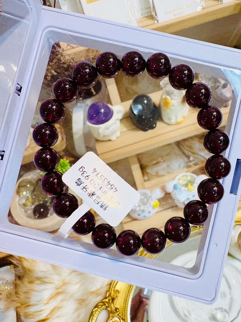 精品絕美晶體紫牙烏水晶8.5mm30.95g美容水晶氣血循環