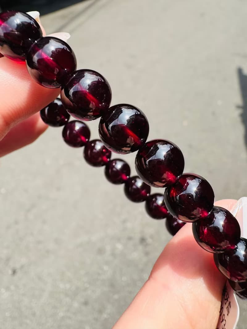 精品絕美晶體紫牙烏水晶8.5mm30.95g美容水晶氣血循環