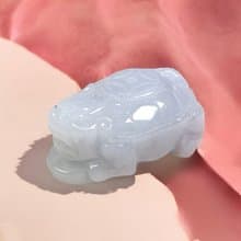白翡翡翠古錢龍龜 | 天然緬甸玉翡翠A貨 | 送禮