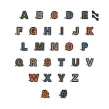 【LOJEL】Slim Wallet   免熨燙字母刺繡貼紙 布貼 補丁貼 -彩色