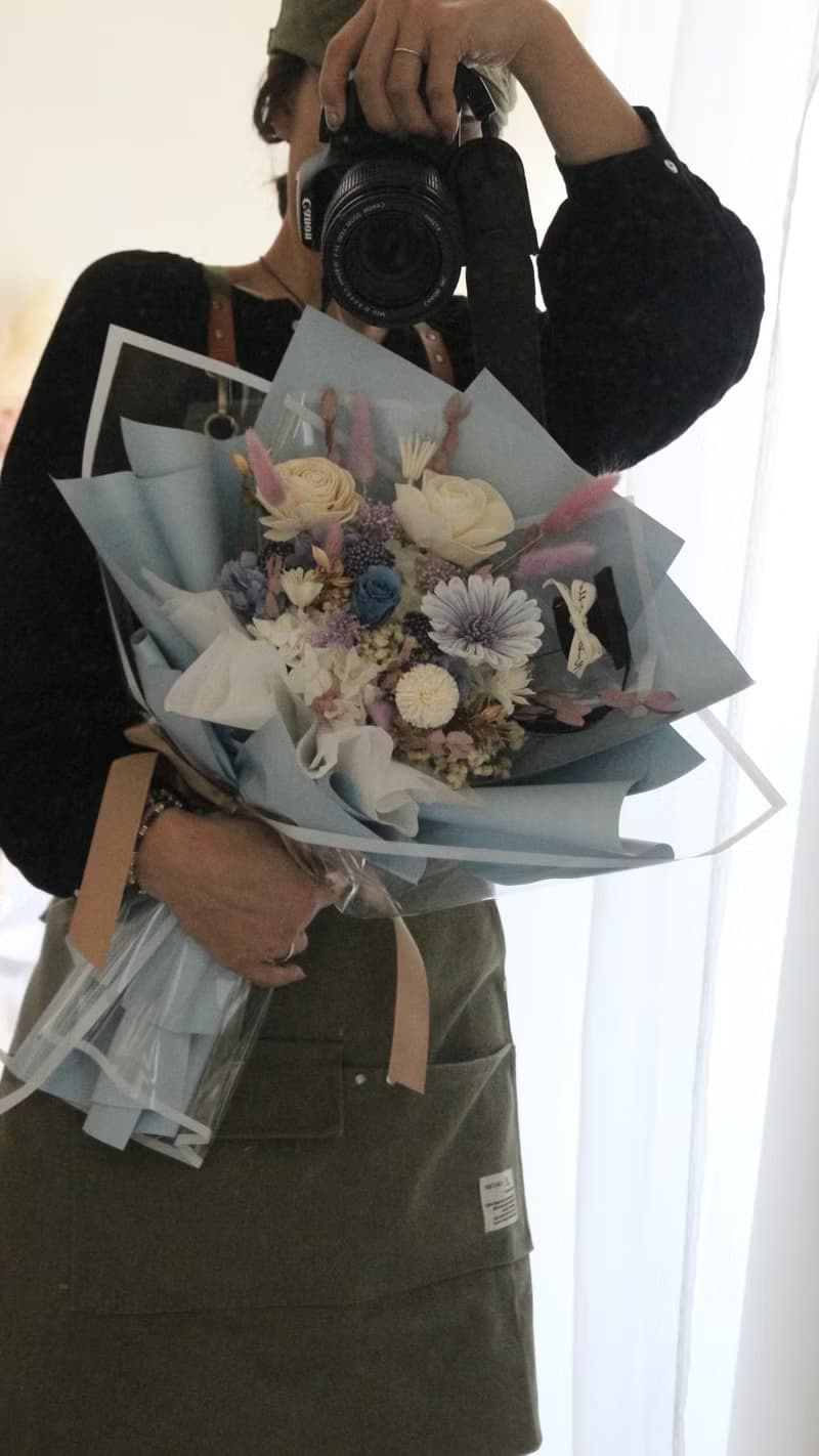 【畢業花束】太陽花花束 畢業禮物 永生花束 畢業季 乾燥花