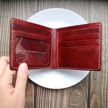 藝創小間 | 咖啡色植鞣革真皮短夾皮夾 情人節 禮物