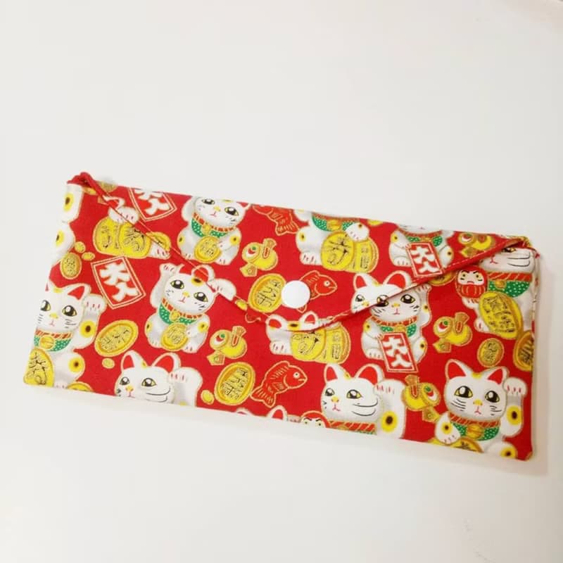 萬用布藝信封袋-可愛招財貓