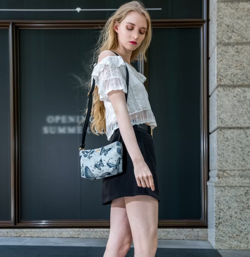 元寶斜背包 防潑水 平織緹花 花女王 桃紅