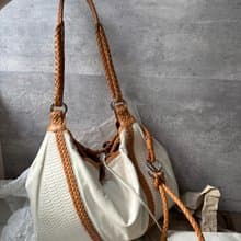 中古包 Loewe 羅意威 編織拼色 Hobo 肩背包