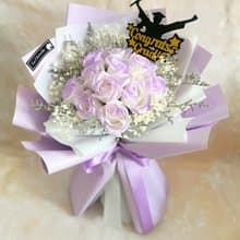夢幻紫色 畢業花束 畢業禮物 香皂花 番梘花