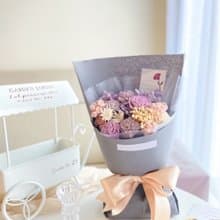 【日式花束】粉紫永生花束   母親節 情人節 送禮 生日禮 告白 求