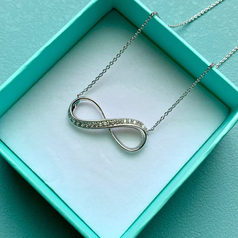 愛無限鑲鑽項鍊 鋯石項鍊 精緻經典