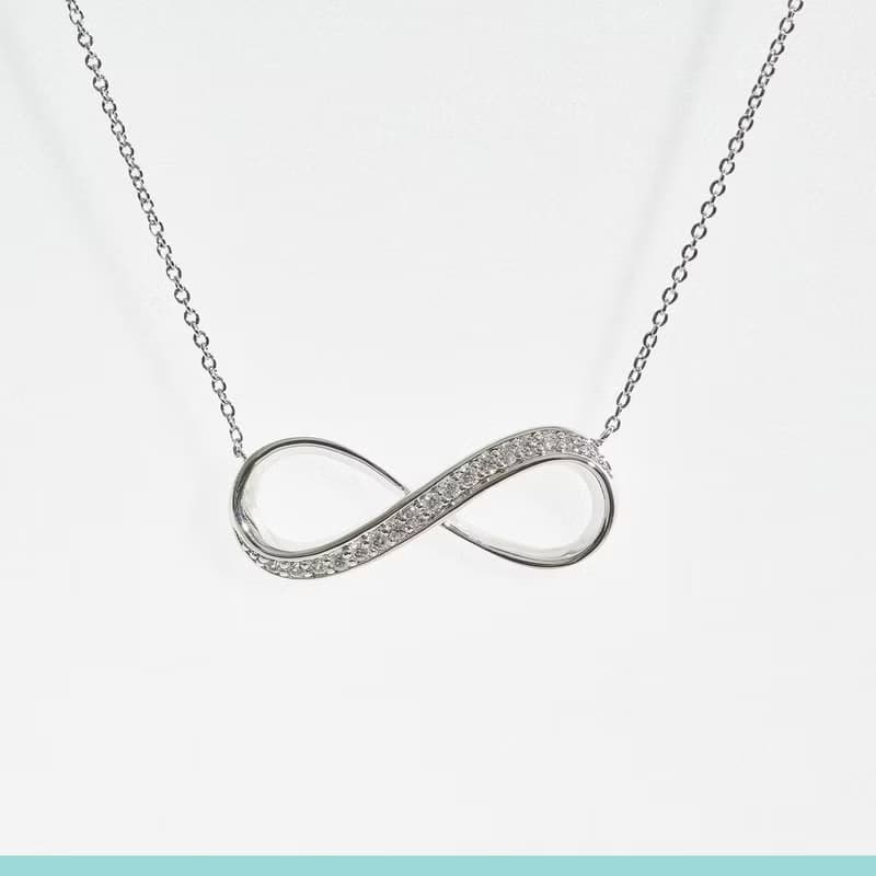 愛無限鑲鑽項鍊 鋯石項鍊 精緻經典