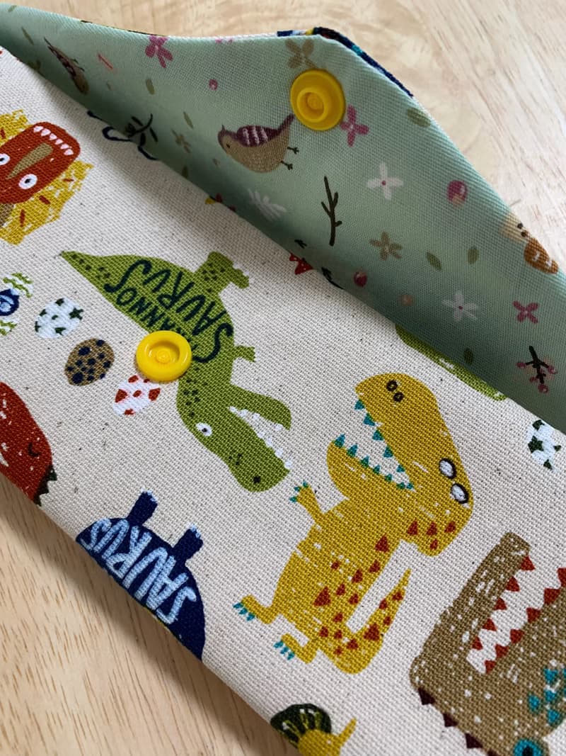 文青風環保纯棉筷袋 摩登侏羅紀 原胚情懷 日本  潮物 收纳 手作