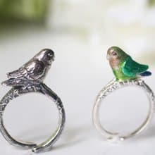 手乗りコザクラインコのリング