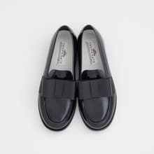 DECO (BLACK)  PVC LOAFER / RAIN SHOES リボンローファー