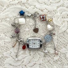 Upcycled Watch Bracelet – White