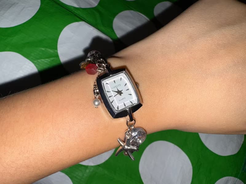 Upcycled Watch Bracelet – White