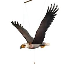 美國白頭海鵰木雕吊飾, 細緻雕刻工藝, 展翼飛翔的居家藝術