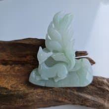 芙蓉種九尾狐吊墜 | 天然緬甸玉A貨翡翠
