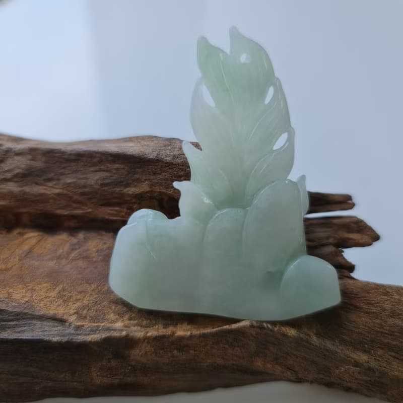 芙蓉種九尾狐吊墜 | 天然緬甸玉A貨翡翠