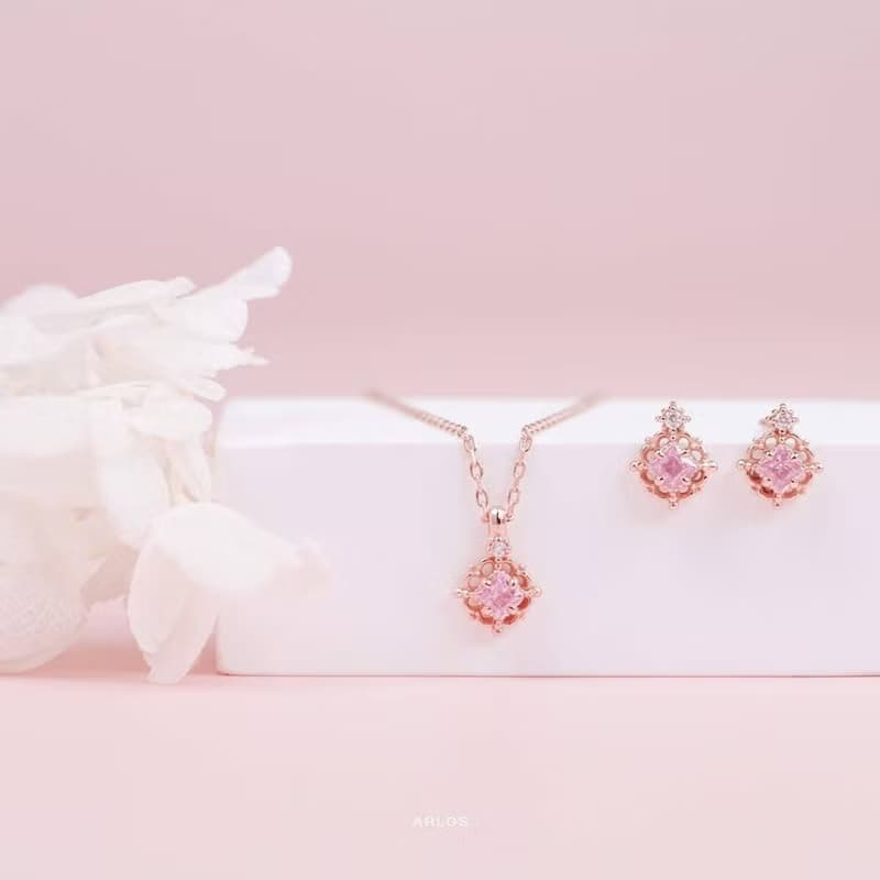 L'amour 輕奢氣質項鏈 (白金色)