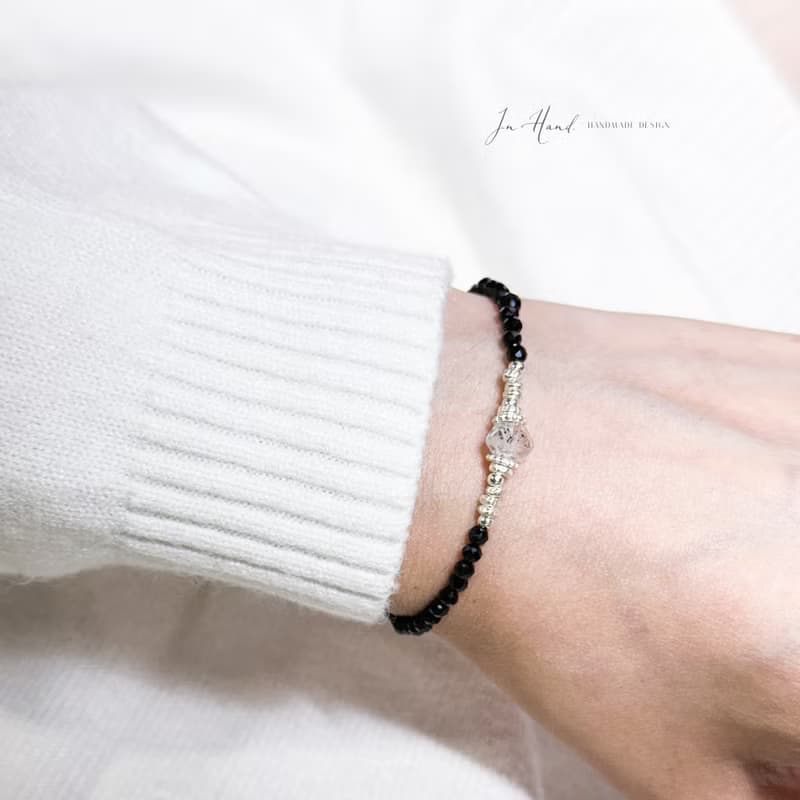 極簡閃靈鑽-純銀系手鍊