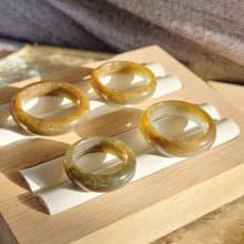 【親翠】天然翡翠 冰紅翡咖啡巧克力色手指鐲7.5號14號13.5號戒圈