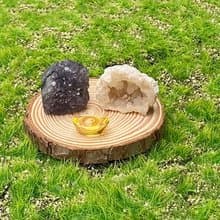 可愛紫晶鎮x可愛白晶洞能量套組 消磁 淨化 招財 辦公室風水 療癒