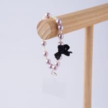 黑蝴蝶串珠手機掛繩