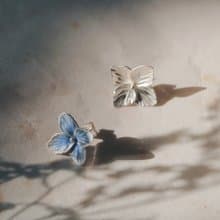 植物描繪系列 | 一朵繡球花耳環