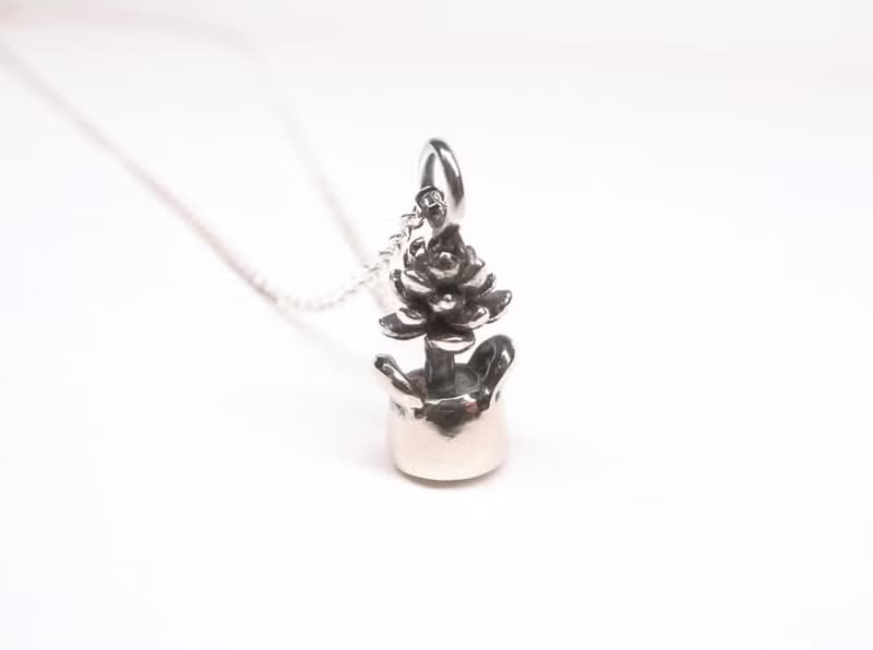 二毛銀【多肉植物系列─旋葉姬星-項鍊】銀