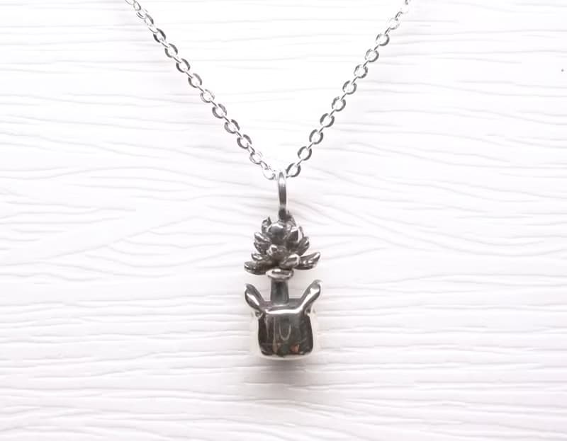 二毛銀【多肉植物系列─旋葉姬星-項鍊】銀