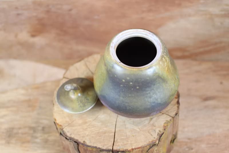 【送禮好物】柴燒自然落灰 葫蘆造型茶倉 茶葉罐 葉敏祥手工作