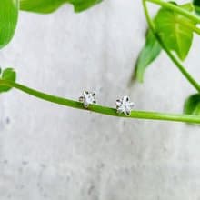 925純銀 / 花系列 • 五瓣丁香花耳針