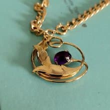 vintage jewelry SARAH COV 典雅金色藤葉 手鍊