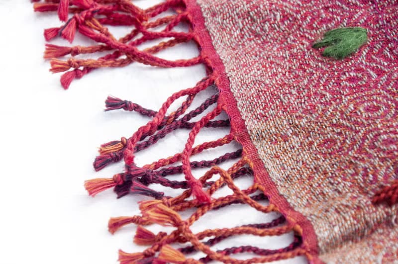花朵圍巾 禦寒 保暖 露營必備 野餐布 羊毛蓋毯 刺繡羊毛披肩/針織蓋毯/羊絨披巾/喀什米爾Cashmere 聖誕禮-花